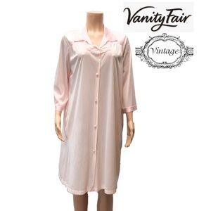 Vanity Fair Vintage Pink Nightgown Robe Size Medium